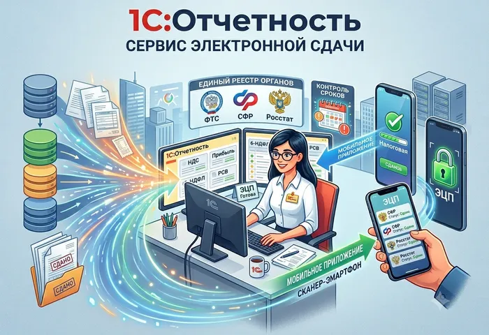 1С-Отчетность 8.3 Электронная отчетность через интернет