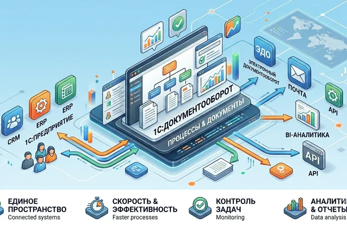 Бесшовная интеграция с 1С:Документооборот