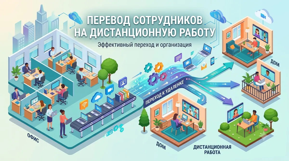Перевод сотрудников на дистанционную работу