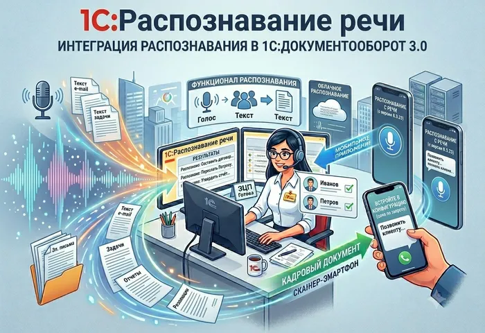 Распознавание речи в 1С для платформ 1С:Предприятие 8
